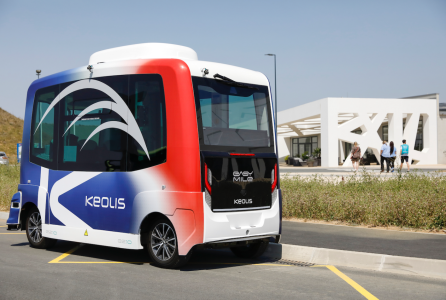 autonomous, remotely supervized EasyMile shuttles