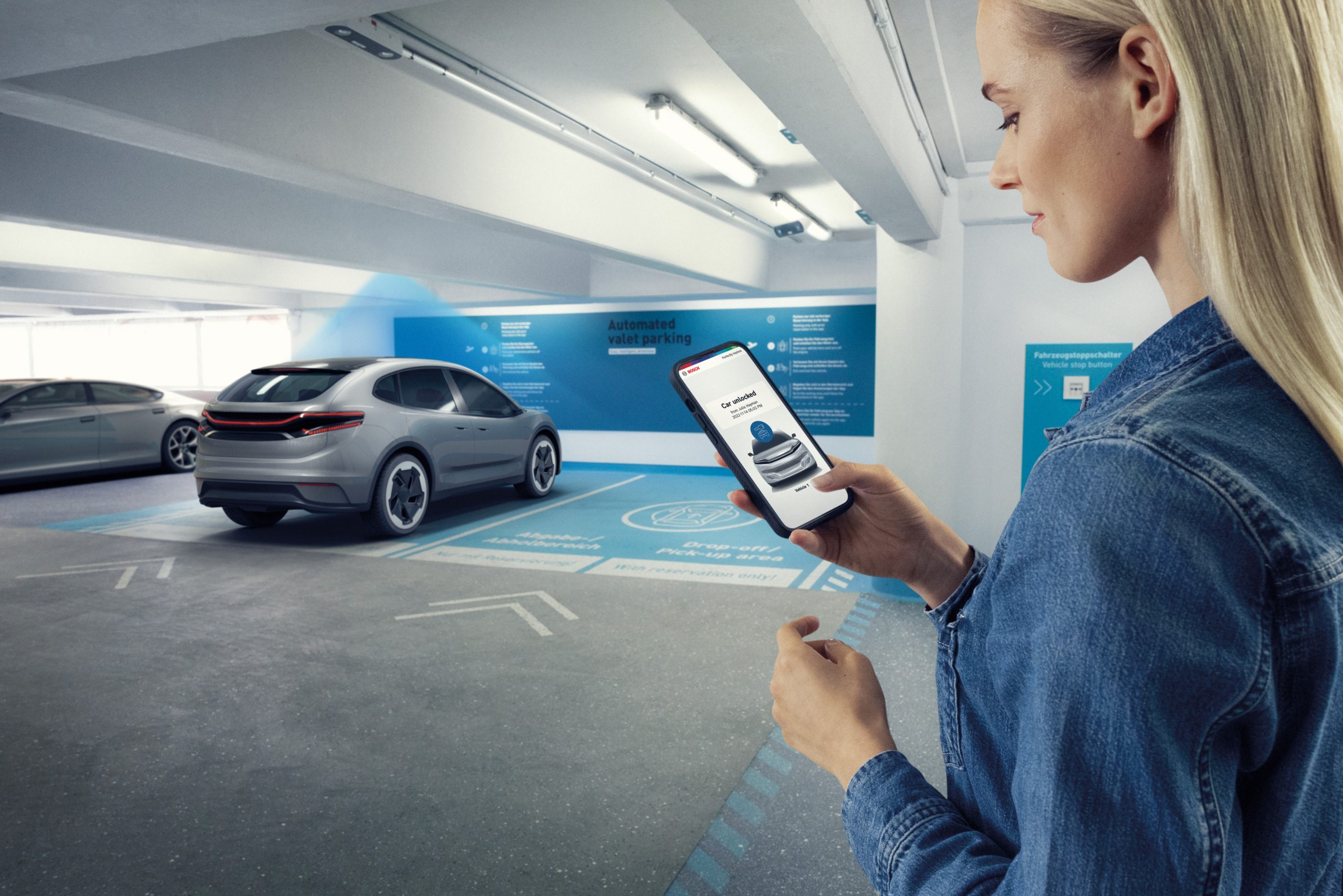 Bosch und APCOA bringen deutschlandweit Technik für Automated Valet Parking in Parkhäuser